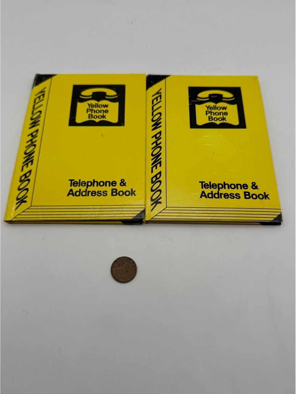 Yellow Telephone and Address Book set of 2
